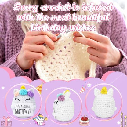 Birthday Gift for Her Crochet Unicron Happy Birthday Gifts for Women