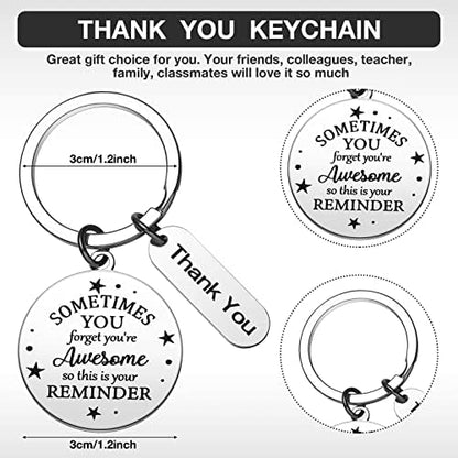Yinkin 16 Pcs Thank You Keychain Employee Teacher Appreciation Gifts