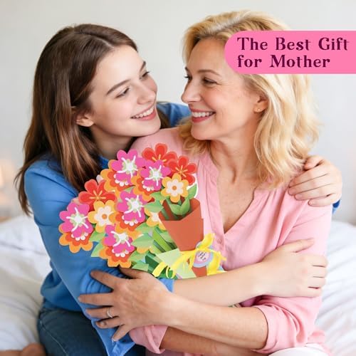 FULAIERGD 32 Set Mother's Day Flower Bouquet Paper Craft Kit-Mother's