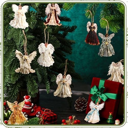 Syhood 12 Pcs Angel Christmas Ornaments Xmas Tree Decor, Vintage