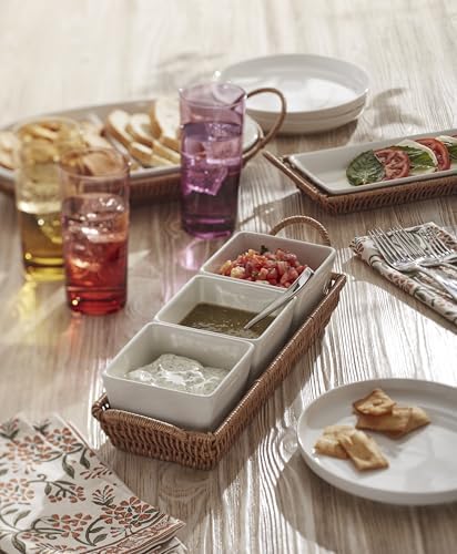 Oneida Willow and White Stoneware Serving Set, 4-Piece