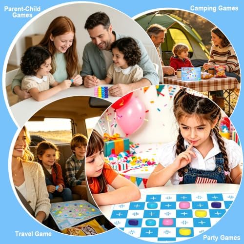 Magnetic Chess Game,Magnet Game with 24 Stones & String Strategy Board