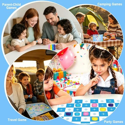 Magnetic Chess Game,Magnet Game with 24 Stones & String Strategy Board
