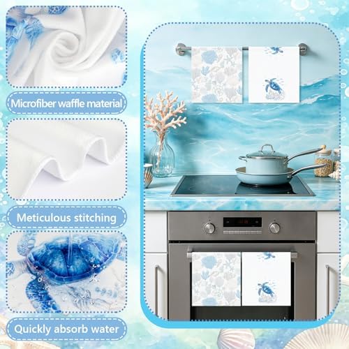 HUFAND 8 Pcs Sea Turtle Gifts for Women Kitchen Decor Cooking Utensils