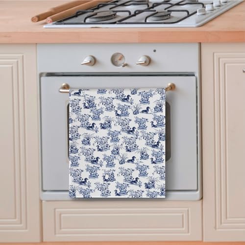 Chinoiserie Dachshund Kitchen Towels, Weiner Dog Gifts for Women Dish