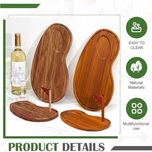 Ziliny Golf Small Cheese Board Gift Set,9.8" X 7.8",Carbonized Color