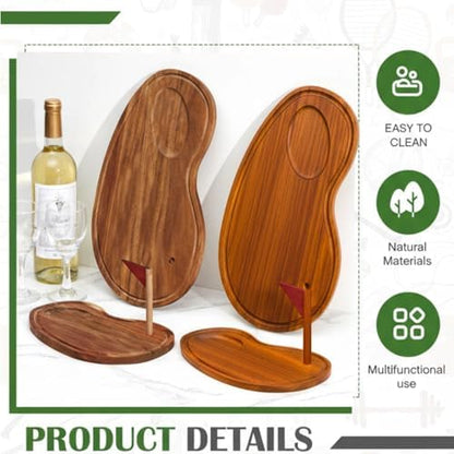 Ziliny Golf Small Cheese Board Gift Set,9.8" X 7.8",Carbonized Color