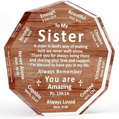 Gifts for Sister from Best Sister Christian Birthday Mothers Day Gift