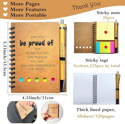 2026 Inspirational Spiral Notebook 10 Sets Portable Employee