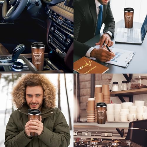 4 Pcs Thank You Gift Set for Men Women 17 oz Tumbler with Lid