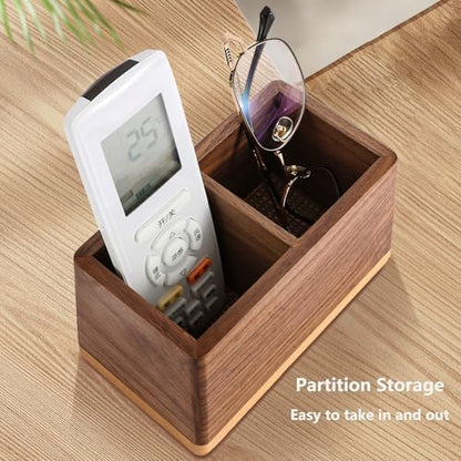 Walnut Pencil Holder Wood Pen Holder for Desk Multiple-Use