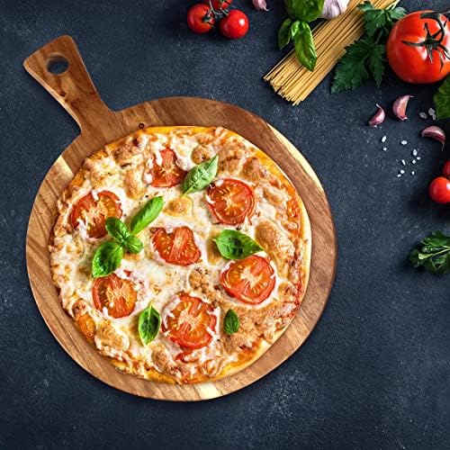 Acacia Wood Cutting Boards for Kitchen Round Chopping Charcuterie