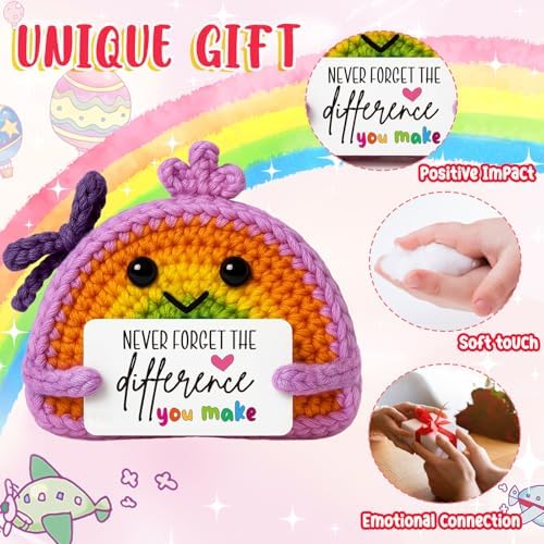 Thank You Gifts for Women, Crochet Rainbow for Teacher Coworker Nurse