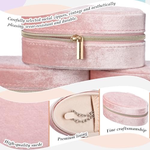 Kenning 12 Pcs Small Velvet Jewelry Case Travel Organizer