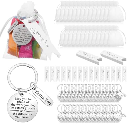 150 Pcs Employee Appreciation Gifts Bulk, Thank You Keychains with