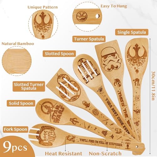 Star Gifts for Women,Home Decor,Kitchen Utensils Set,Wooden Cooking