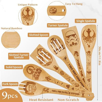 Star Gifts for Women,Home Decor,Kitchen Utensils Set,Wooden Cooking