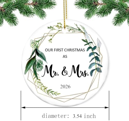 Wedding Gift for Couples 2026, Our First Christmas as Mr and Mrs