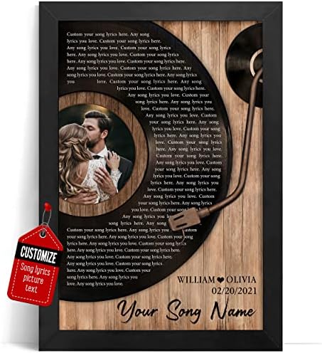 VICILO Husband Gifts - Customized Song Lyrics Canvas Framed