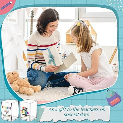 Cholemy 10 Pack Teacher Appreciation Gifts Bulk Pencil Holders, Clear