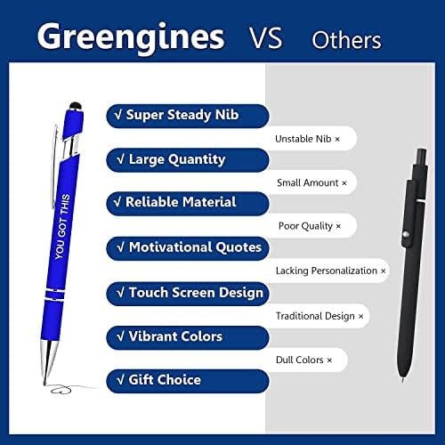30 PCS Inspirational Pens Bulk with Stylus Tip Gifts Black Ink
