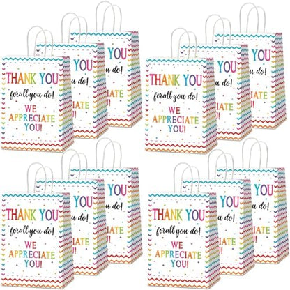 CHUNNIN 12 Pcs We Appreciate You Paper Gift Bags Thank You for All You