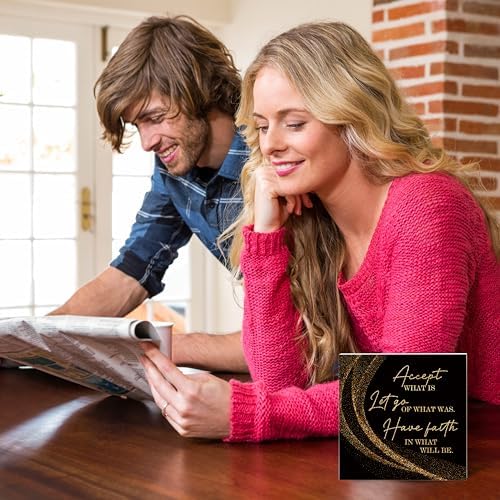 Black Gold Wood Box Sign, Motivational Gifts for Women, Inspirational