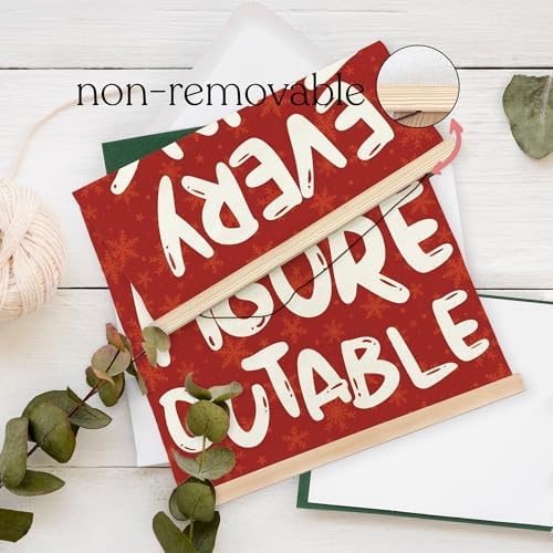 YQDEJ Everything is Figureoutable Red Christmas Inspirational Wall Art