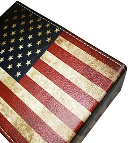 DreamsEden Pen Holder, Vintage American Flag Pencil Cup Desktop Pen