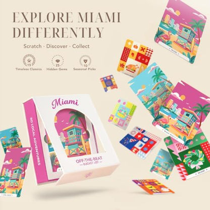 Miami Adventure Bucket List Cards, 50 Scratch-Off Cards Unique Local
