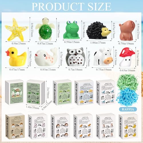Soulchen 40 Sets Mini Emotional Gift Resin Animal Figurine with