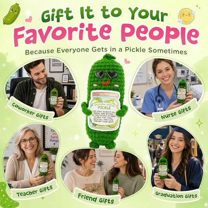 OASSIE Inspirational Gifts for Women Men - Emotional Support Pickle