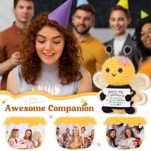 Mini 18th Birthday Gifts for Girl, Mini Cute Bee Gifts for 18 Year Old