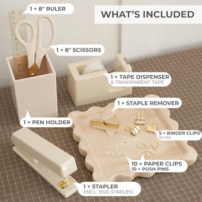 Aesthetic Desk Accessories Set for Women - A Complete Office Organizer