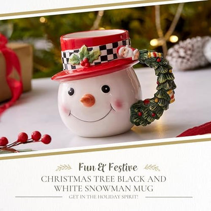Spode Christmas Tree Snowman Toby Mug - Dolomite & Holiday Design