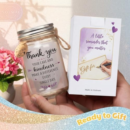 Thank You Gifts for Women, Appreciation Gifts for Women, Mason Jar