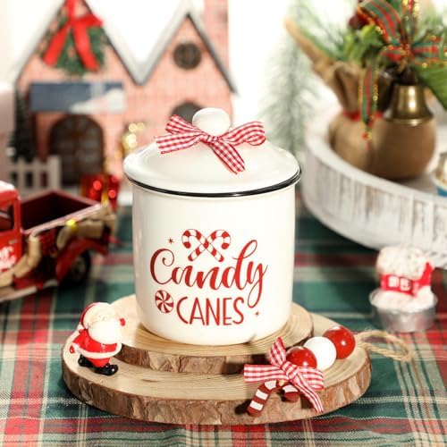 Nefelibata Christmas Candy Bowl Ceramic Canister Tiered Tray Decor