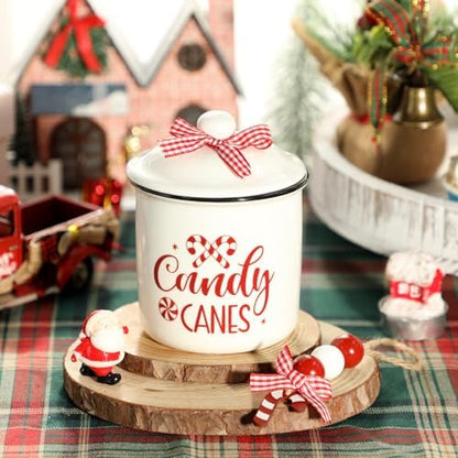 Nefelibata Christmas Candy Bowl Ceramic Canister Tiered Tray Decor