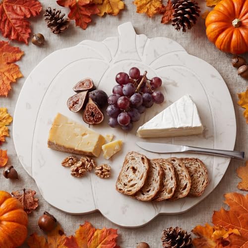 Chengu Fall Pumpkin Marble Cutting Board 9.84 Inch Halloween Home Gift