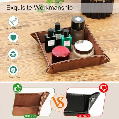 SITHON Valet Tray Desktop Storage Organizer Nightstand Caddy Holder