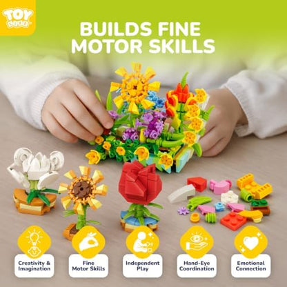 TOY Life 36 Pack Party Favors for Kids, Tiny Plants Mini Flowers