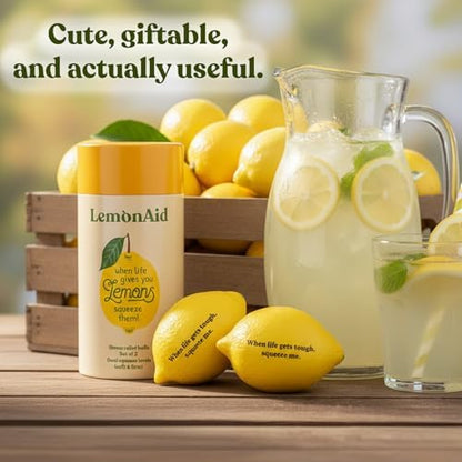 LemonAid – Set of 2 Stress Balls – Soft & Firm Squeeze Levels | Fun