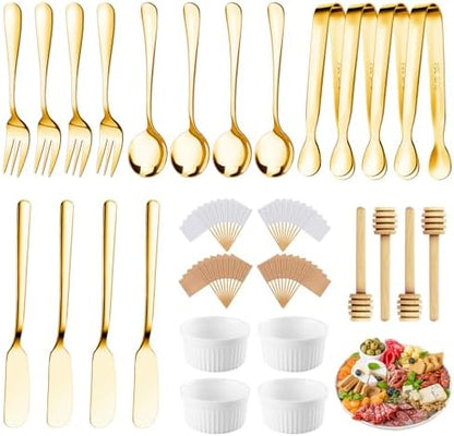 Charcuterie Boards Accessories 64Pcs Cheese Butter Spreader Knives Set