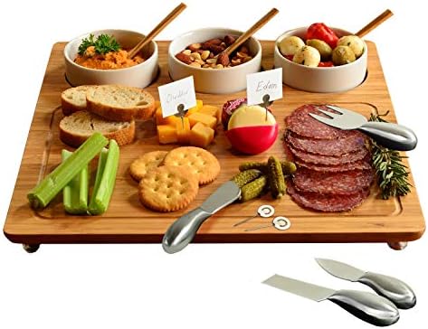 Picnic at Ascot Bamboo Cheese Board/Charcuterie Platter - Includes 3