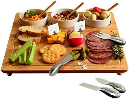 Picnic at Ascot Bamboo Cheese Board/Charcuterie Platter - Includes 3