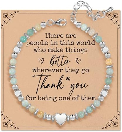 Inspirational Gifts Bracelets for Women, Healing Natural Stone