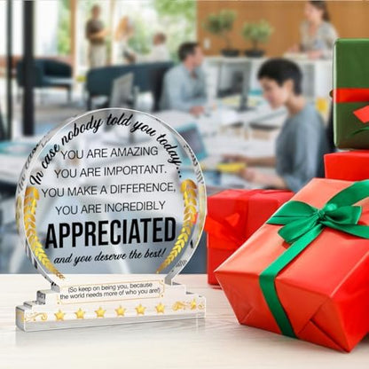 Appreciation Gifts Thank You Award Desk Decor for Coworkers Boss