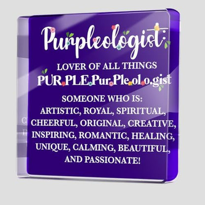 Purple Gifts for Women Bestie, Purple Office Desk Accessories Acrylic