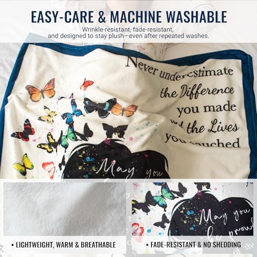 Gifts for Women, Inspirational Throw Blanket, Farewell Gifts for