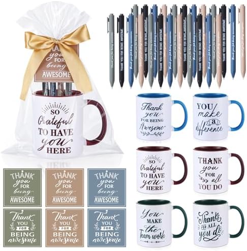 Baderke Employee Appreciation Gifts, 6 Set, Blue Green Brown, Classic